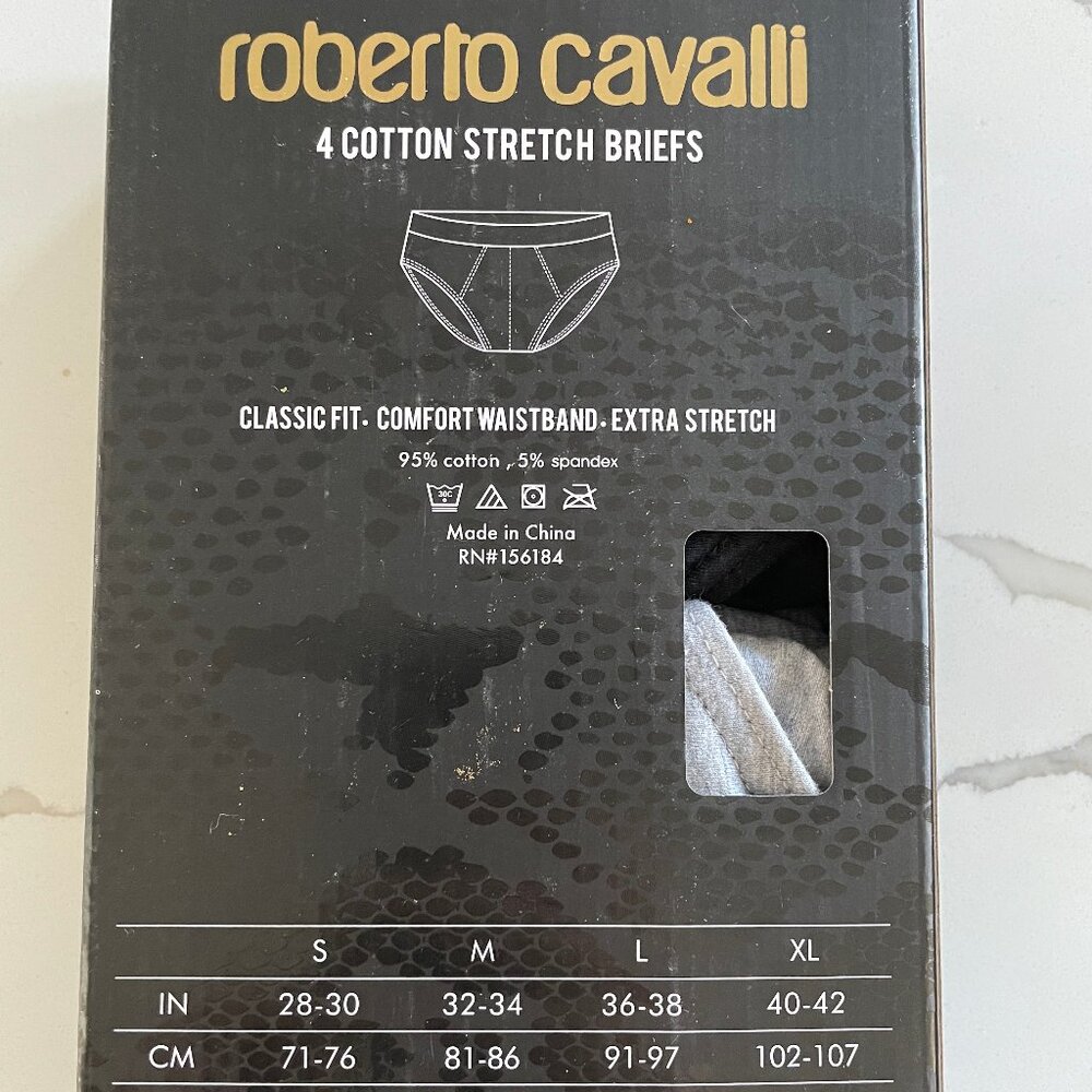 Roberto Cavalli Cotton Stretch Briefs (4 Pack)
